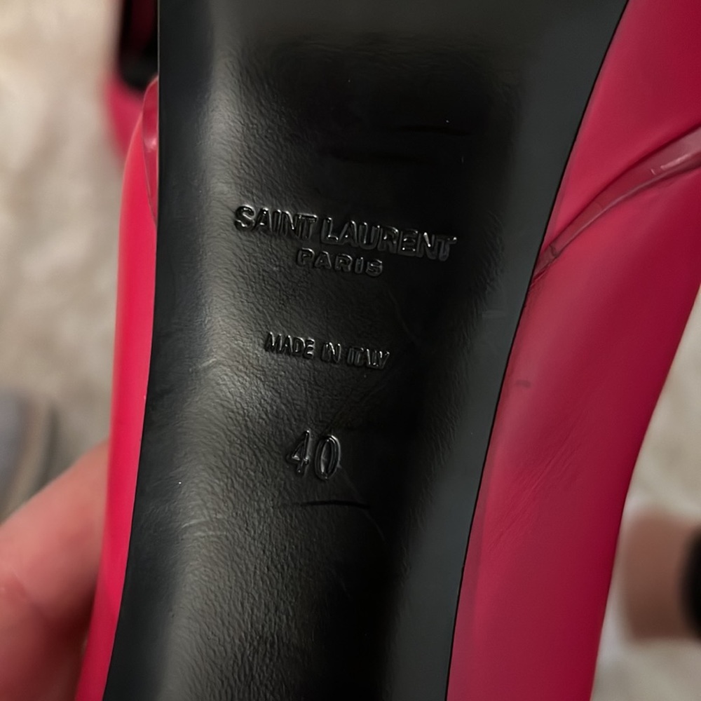 SAINT LAURENT JANIS LEATHER PLATFORM PUMPS - Picture 8 of 9